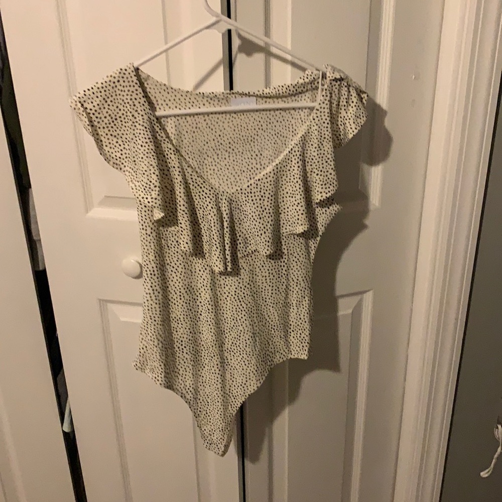 Polka dot bodysuit super cute with black jeans